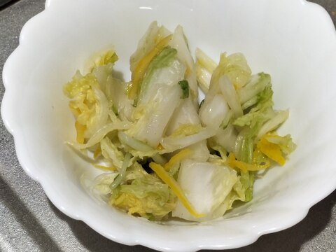 ポリ袋で簡単作り置き♪白菜と柚子で蜂蜜入り浅漬け